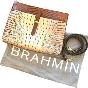 HOST PICK🥳 NWOT ▶️ BRAHMIN ◀️ All Day Croc Embossed Crossbody.